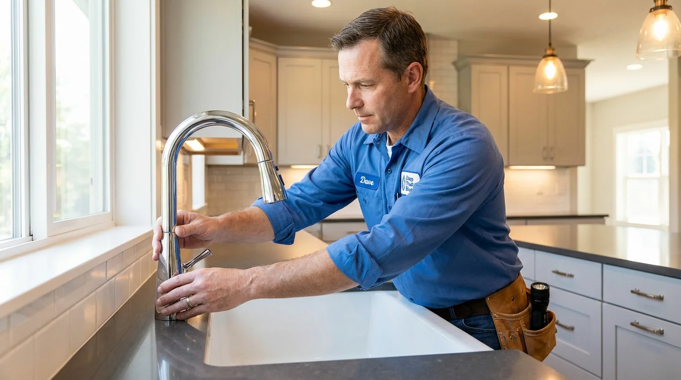 Kitchen faucet installation by Johns Plumbing LLC in West Nyack