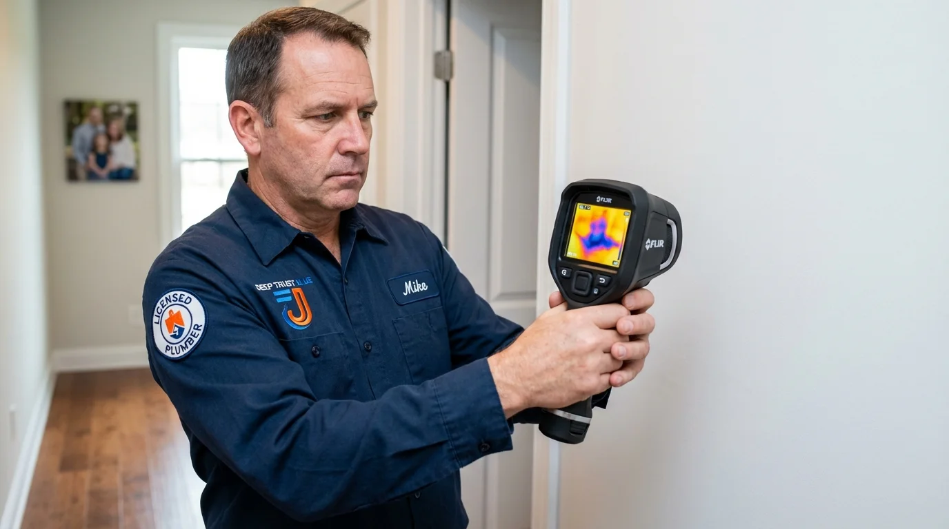 Thermal imaging leak detection by Johns Plumbing LLC in West Nyack